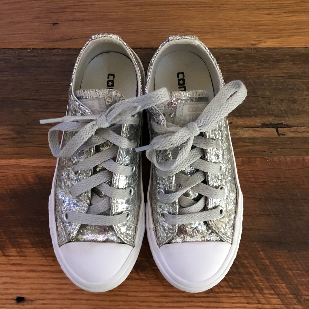 Converse - Smooth Silver Glitter